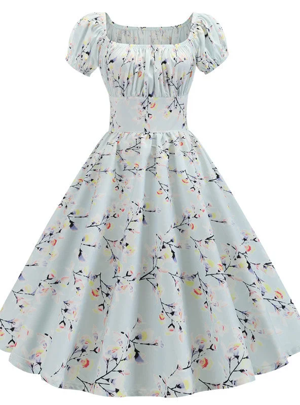 Unmissable Offer Retro Short Sleeves Printed Dress
