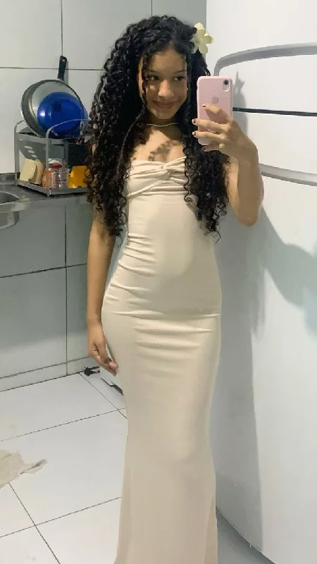 Hot Deal formal dressSimple Ivory Sheath Long Party Dress Fashion Prom Dress, DP4130