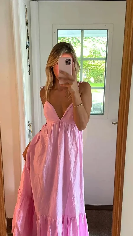 Stock Clearance stylish party dressPink Spaghettti Straps A-Line Party Dress Wedding Guest Dress, DP4135 Stock Clearance stylish party dressPink Spaghettti Straps A-Line Party Dress Wedding Guest Dress, DP4135