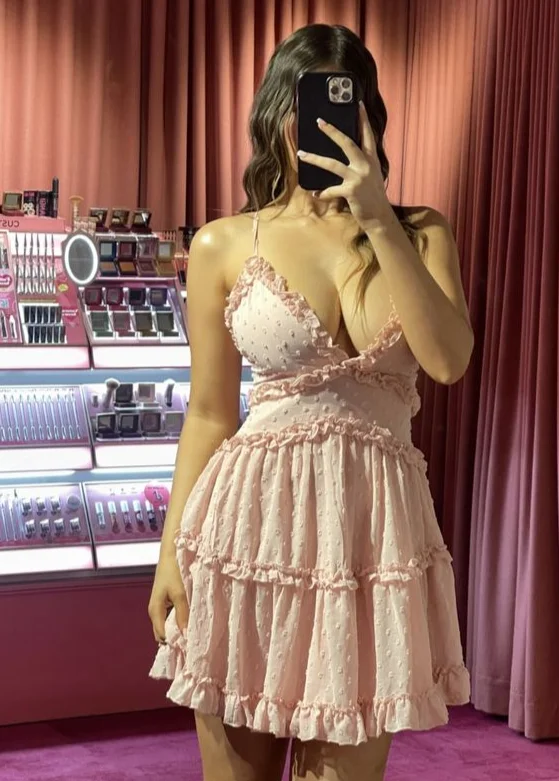 Super Sale velvet dressLovely Pink Straps V Neck Short Party Dress Homecoming Dress, DP2876 Super Sale velvet dressLovely Pink Straps V Neck Short Party Dress Homecoming Dress, DP2876
