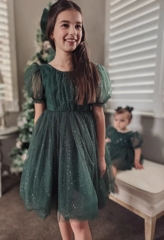 Unmissable Offer summer dressNina Green Sparkle Girls Christmas Dress Size 2