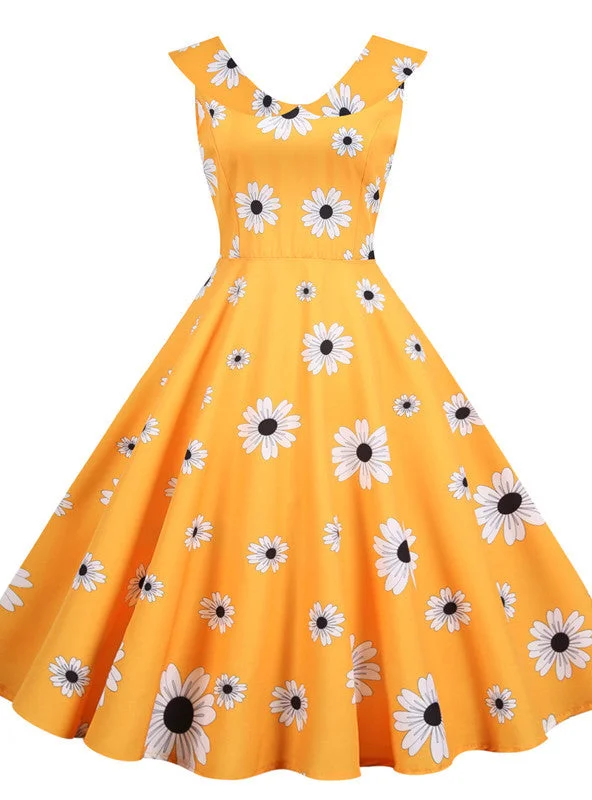 Final Clearance Vintage Flower Print Dress