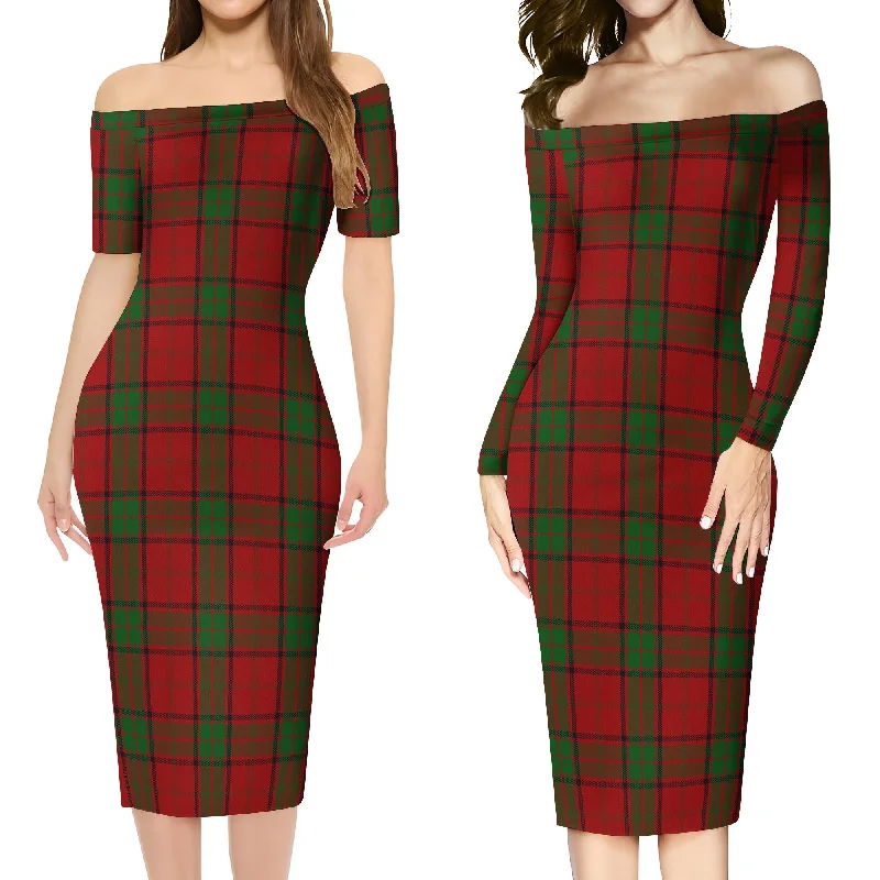 Huge Discounts Maxwell Tartan Off Shoulder Lady Dress