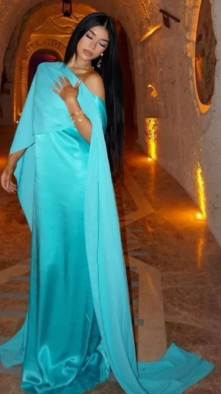 The Best Prices summer dressElegant Blue Off Shoulder Sheath Satin Long Evening Party Dress, DP4428 The Best Prices summer dressElegant Blue Off Shoulder Sheath Satin Long Evening Party Dress, DP4428