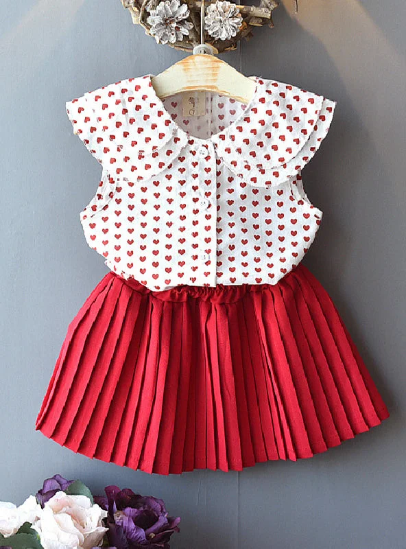 Best Seller Baby Collar Sleeveless Lapel Shirt Suits