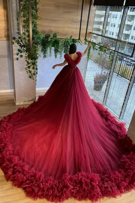 Amazing Deals pleated maxi dressA line red wedding dress | Order cheap wedding dresses,DS4610