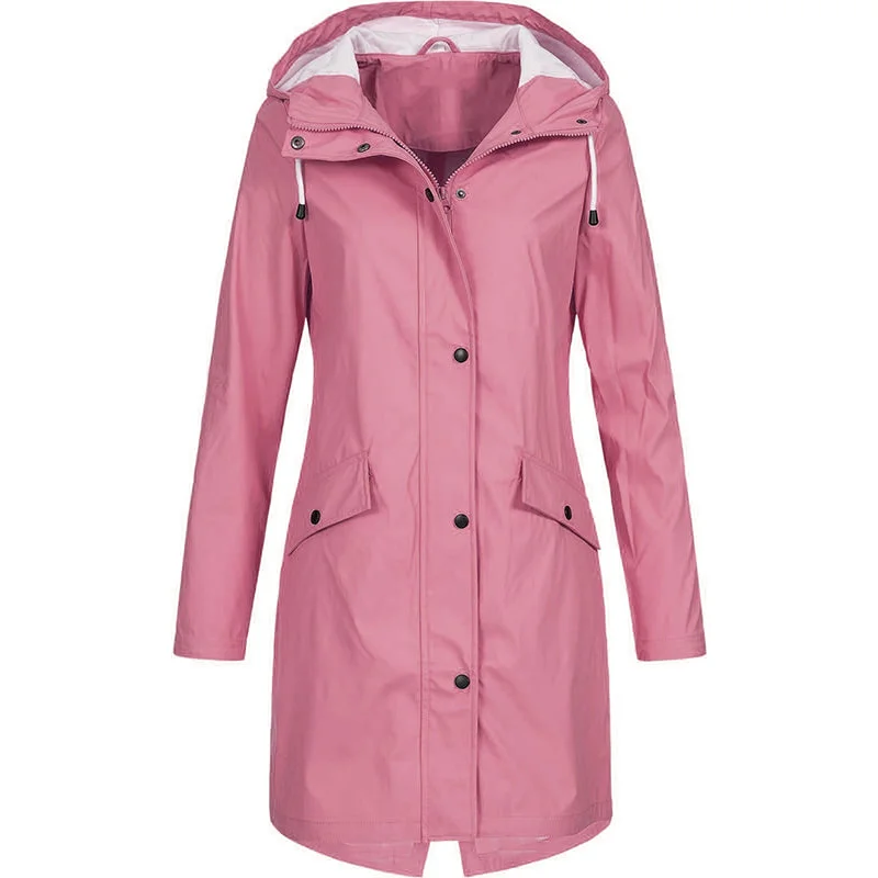 Special Promotion cozy fleece coatWomen Fashion Long Sleeve Hooded Raincoat Windbreaker Hiking Ladies Casual Solid Color Outdoor Waterproof Trench Coats Special Promotion cozy fleece coatWomen Fashion Long Sleeve Hooded Raincoat Windbreaker Hiking Ladies Casual Solid Color Outdoor Waterproof Trench Coats