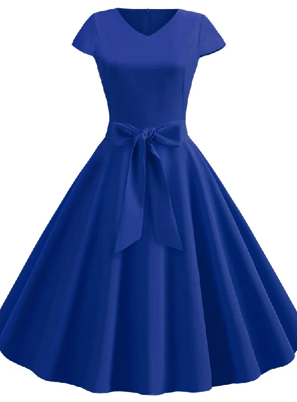 New Markdowns Retro V-neck Short Sleeve Dress