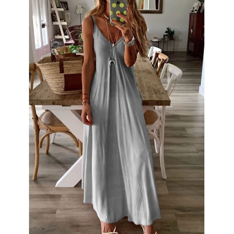 Price Cut comfy maxi dressEmpire Satin Maxi Dress - Olive
