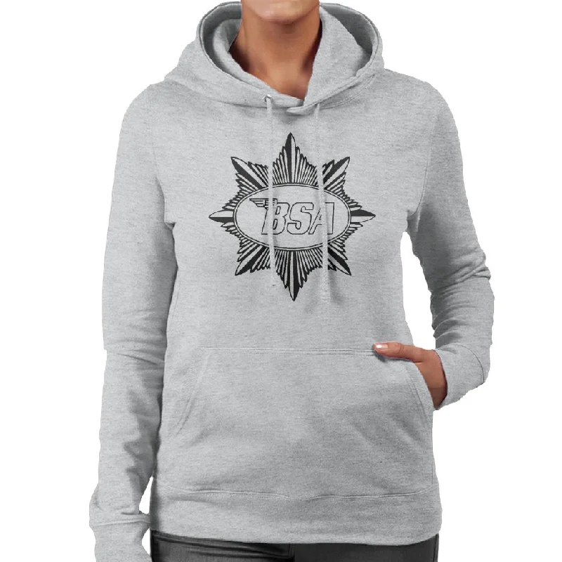 Price Drop classic hoodieBSA Logo Badge Women's Hooded Sweatshirt