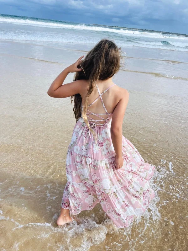 Act Now modern dressSavannah Girls Light Pink Maxi Dress