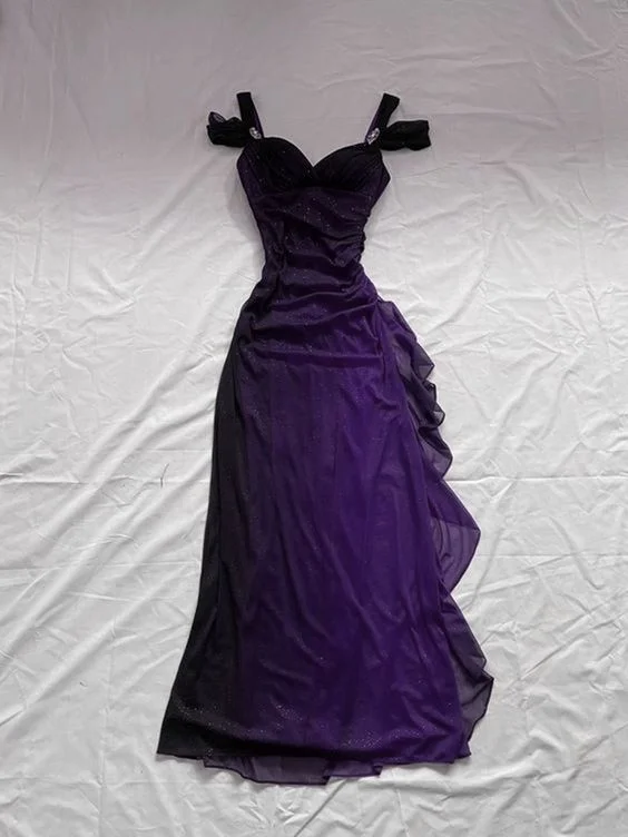 Mega Sale fitted cocktail dressVintage Straps Off Shoulder Chiffon Long Prom Dress Evening Gown, DP3813