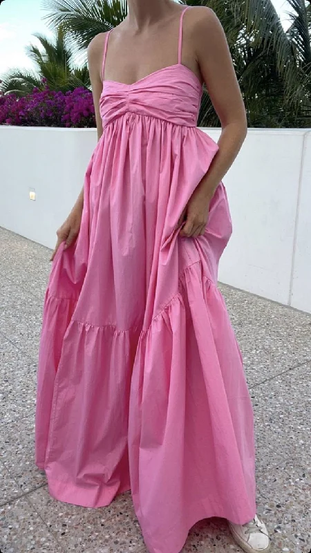 Shop and Save casual knit dressPink Spaghettti Straps A-Line Long Party Dress Birthday Outfits, DP4136 Shop and Save casual knit dressPink Spaghettti Straps A-Line Long Party Dress Birthday Outfits, DP4136