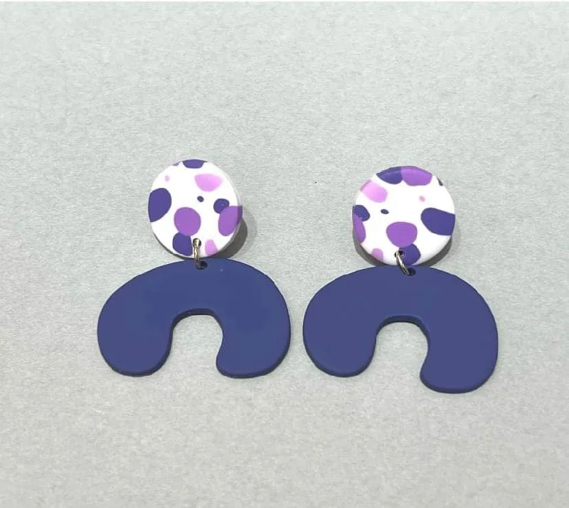 Stock Up and Save long sleeve dressPurple Spot Earrings