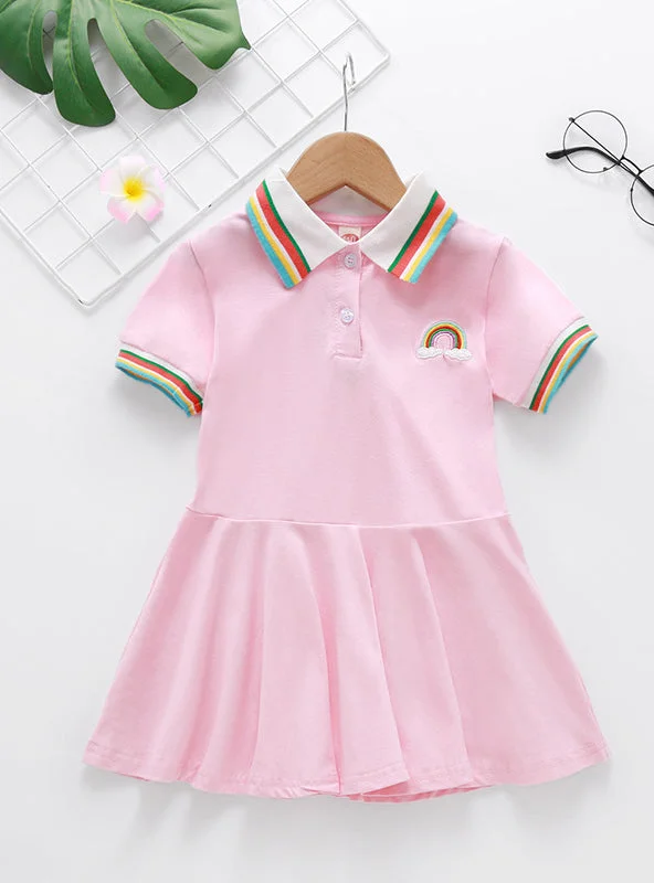 Exclusive Preview Girls Rainbow Embroidered Dress